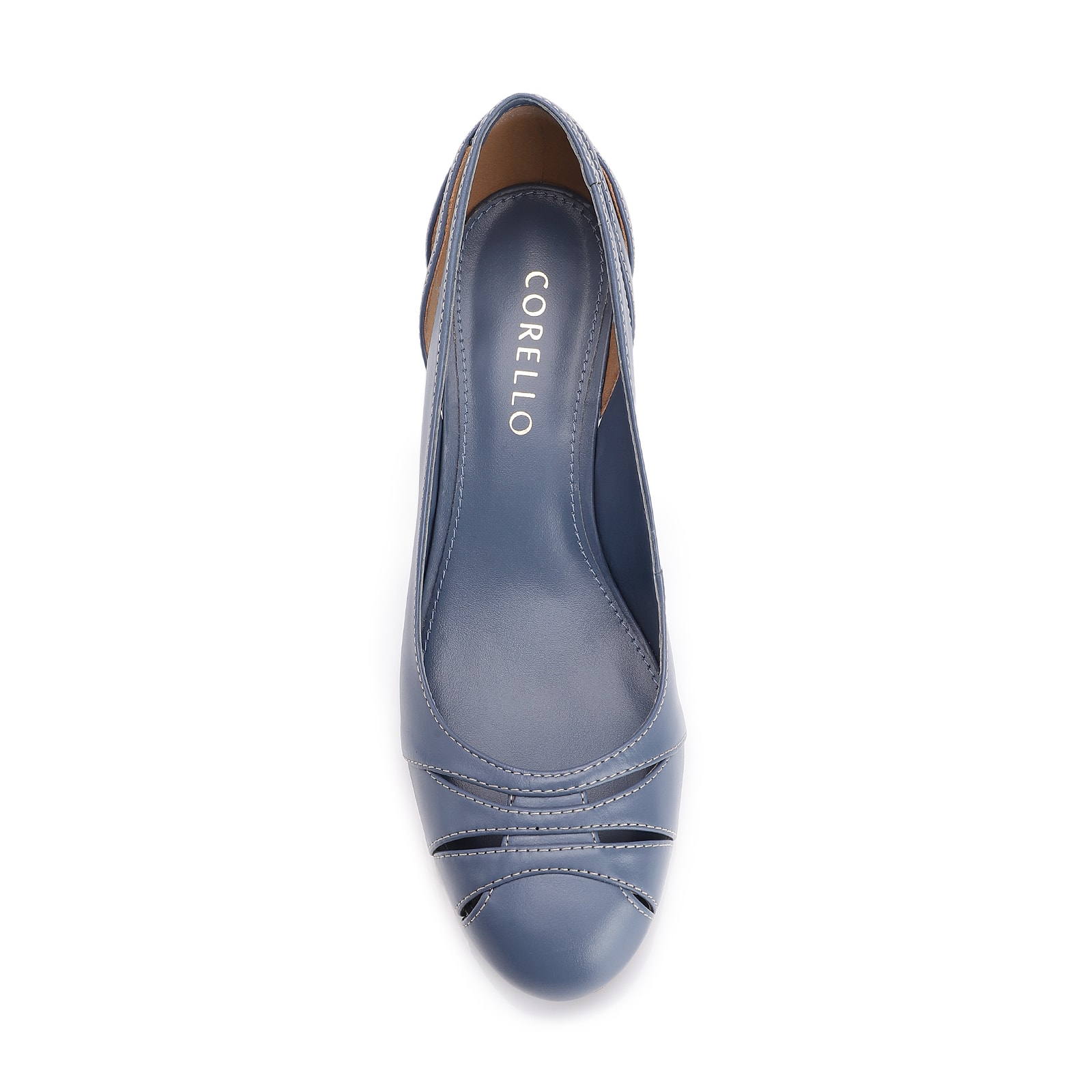Scarpin Couro Azul