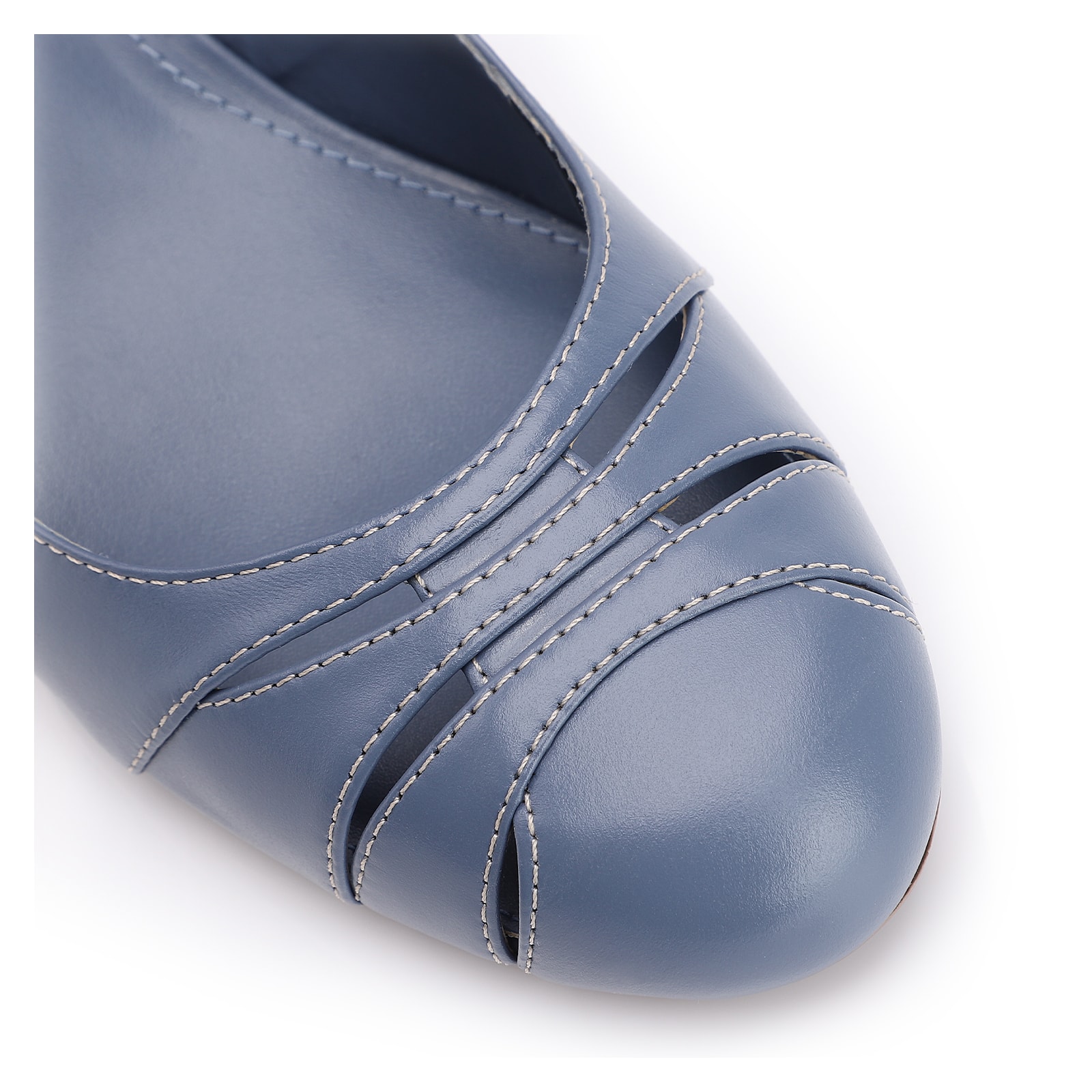 Scarpin Couro Azul