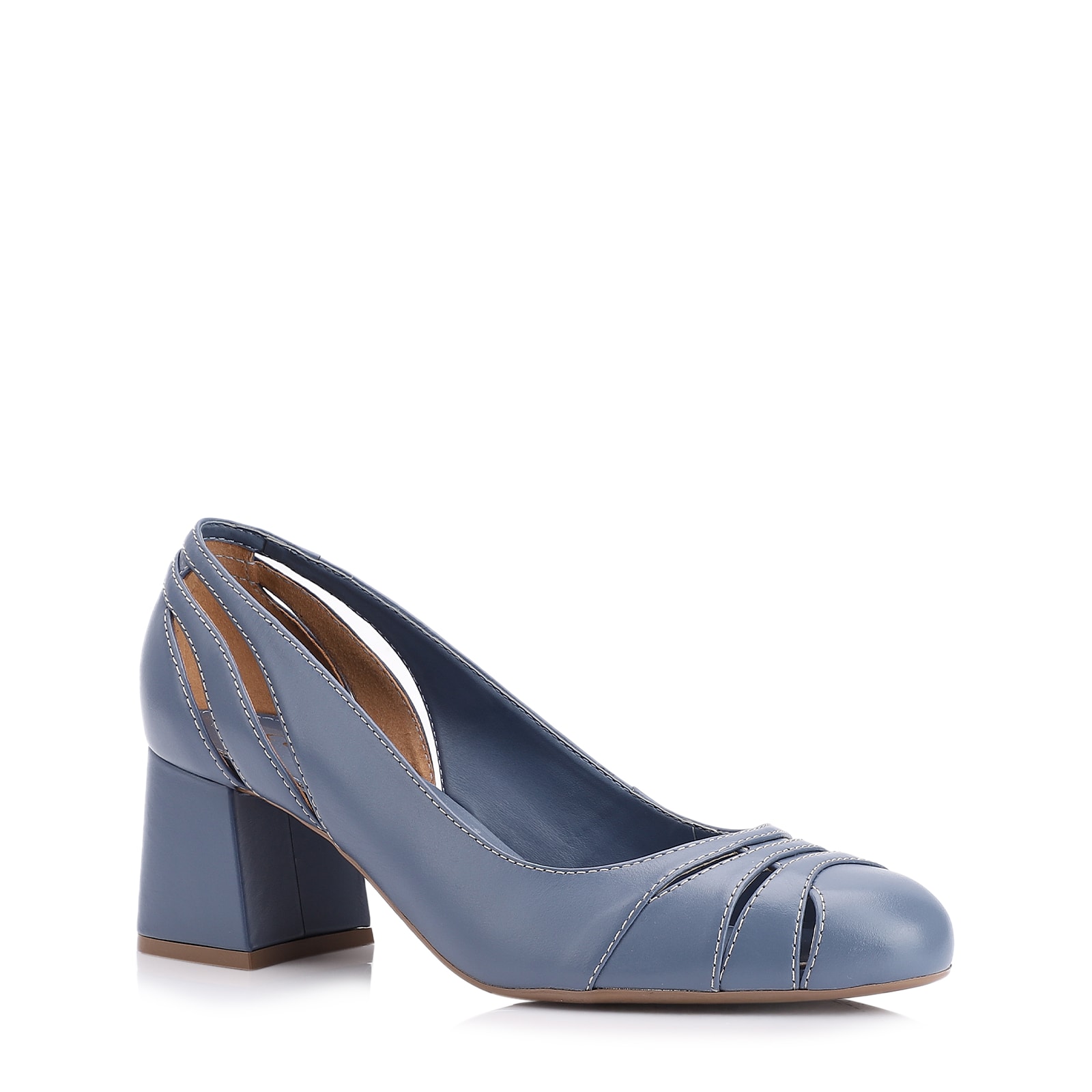 Scarpin Couro Azul