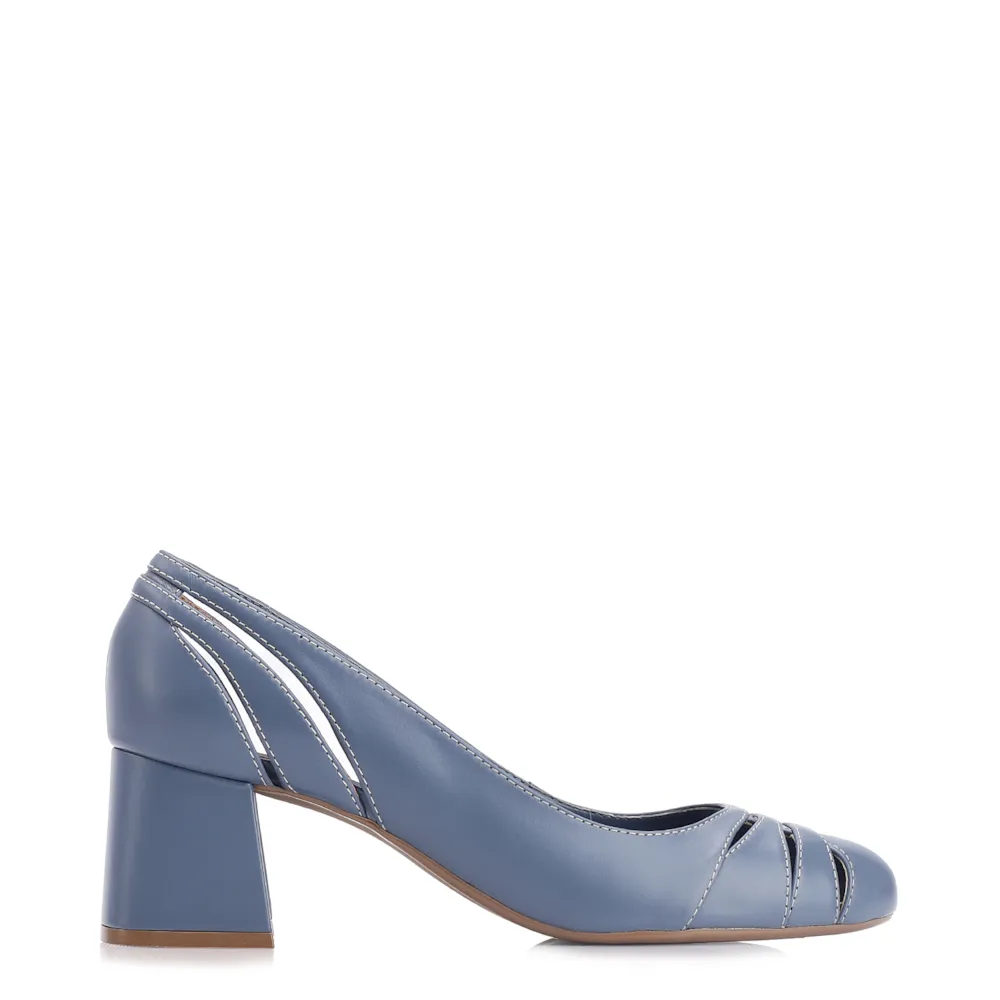 Scarpin Couro Azul - imagem 2