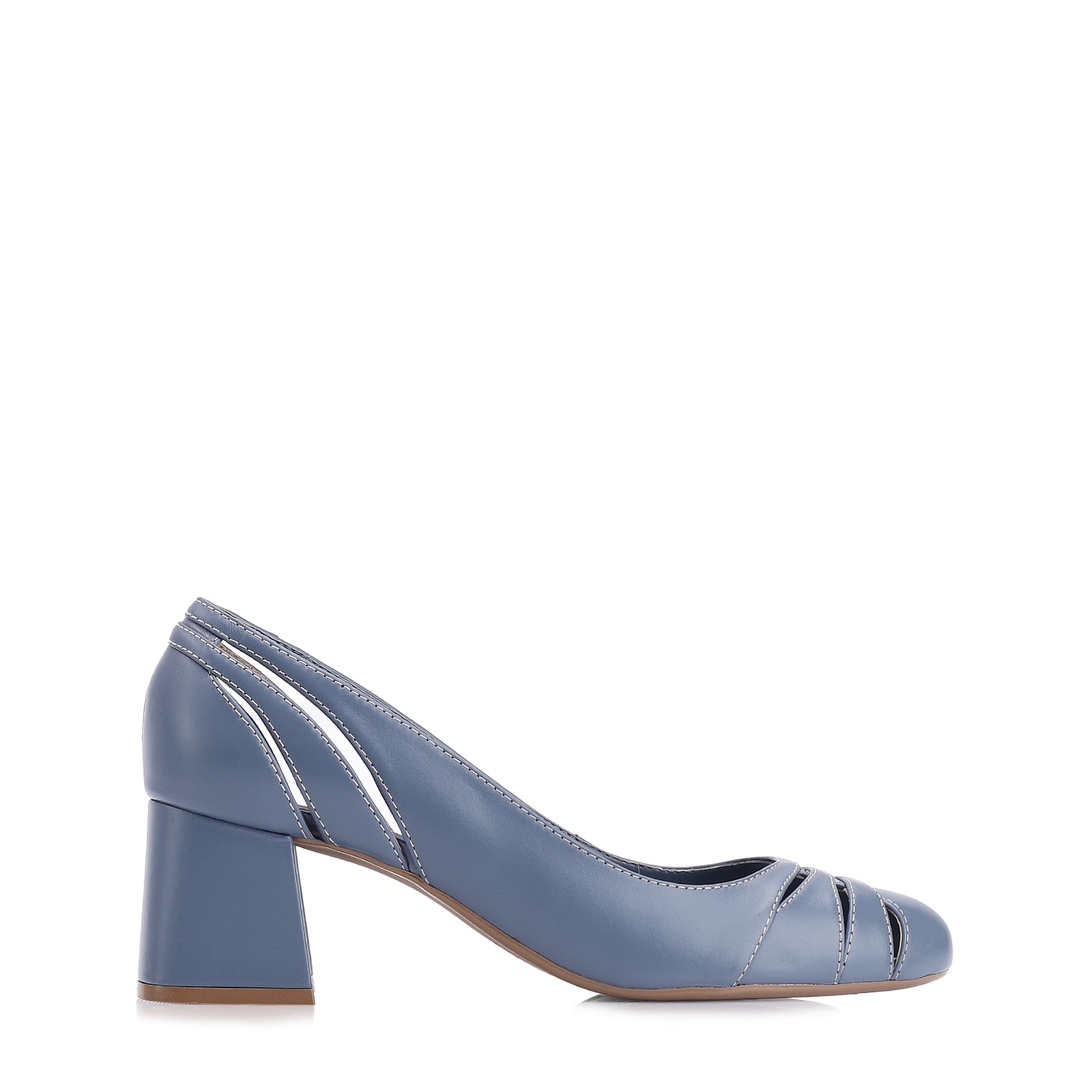 Scarpin Couro Azul