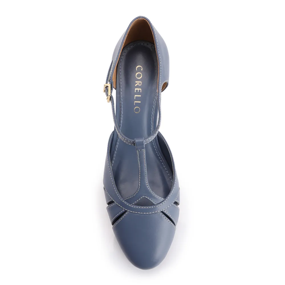 Scarpin Couro Azul - imagem 5