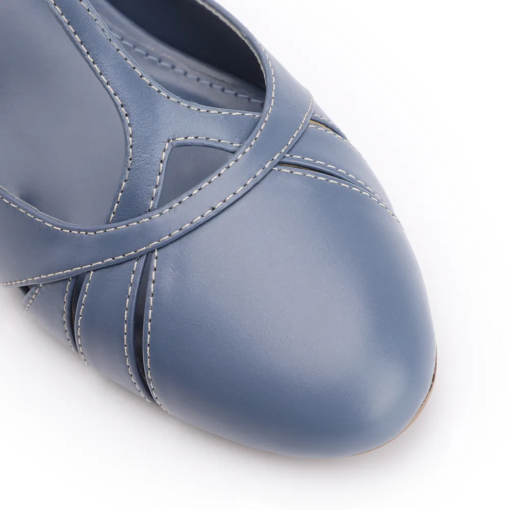 Scarpin Couro Azul - imagem 6