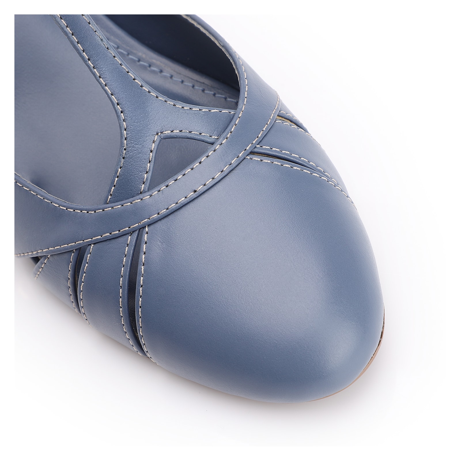 Scarpin Couro Azul