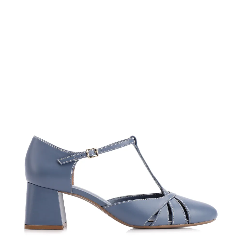 Scarpin Couro Azul - imagem 2