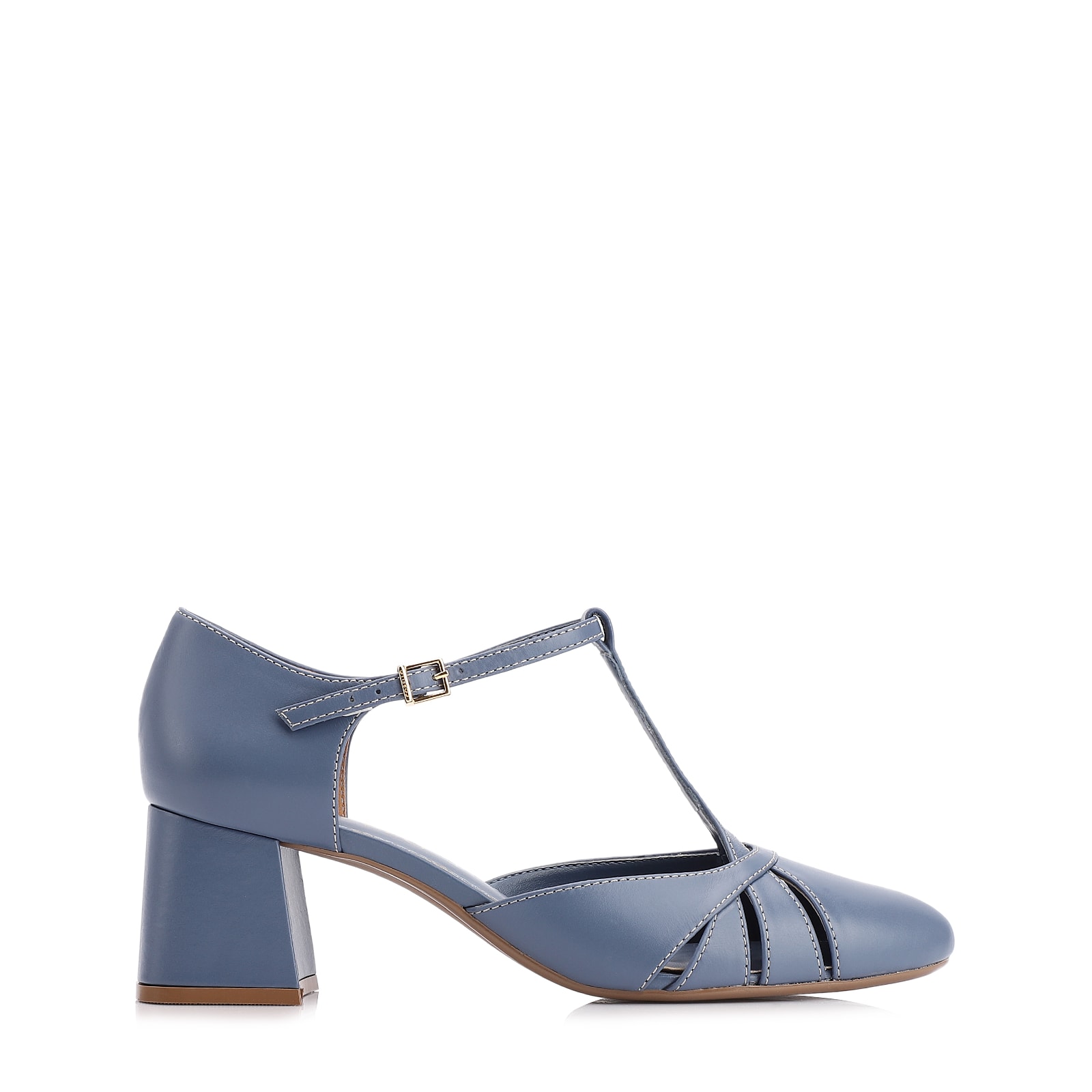 Scarpin Couro Azul
