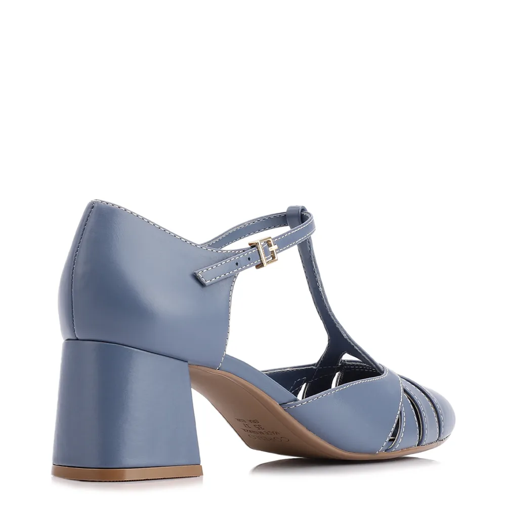 Scarpin Couro Azul - imagem 3