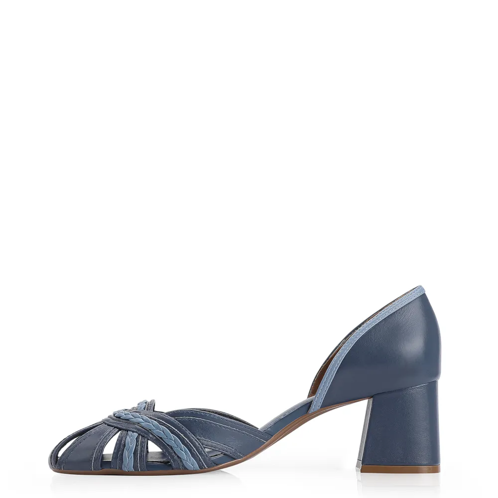 Scarpin Couro Azul - imagem 4