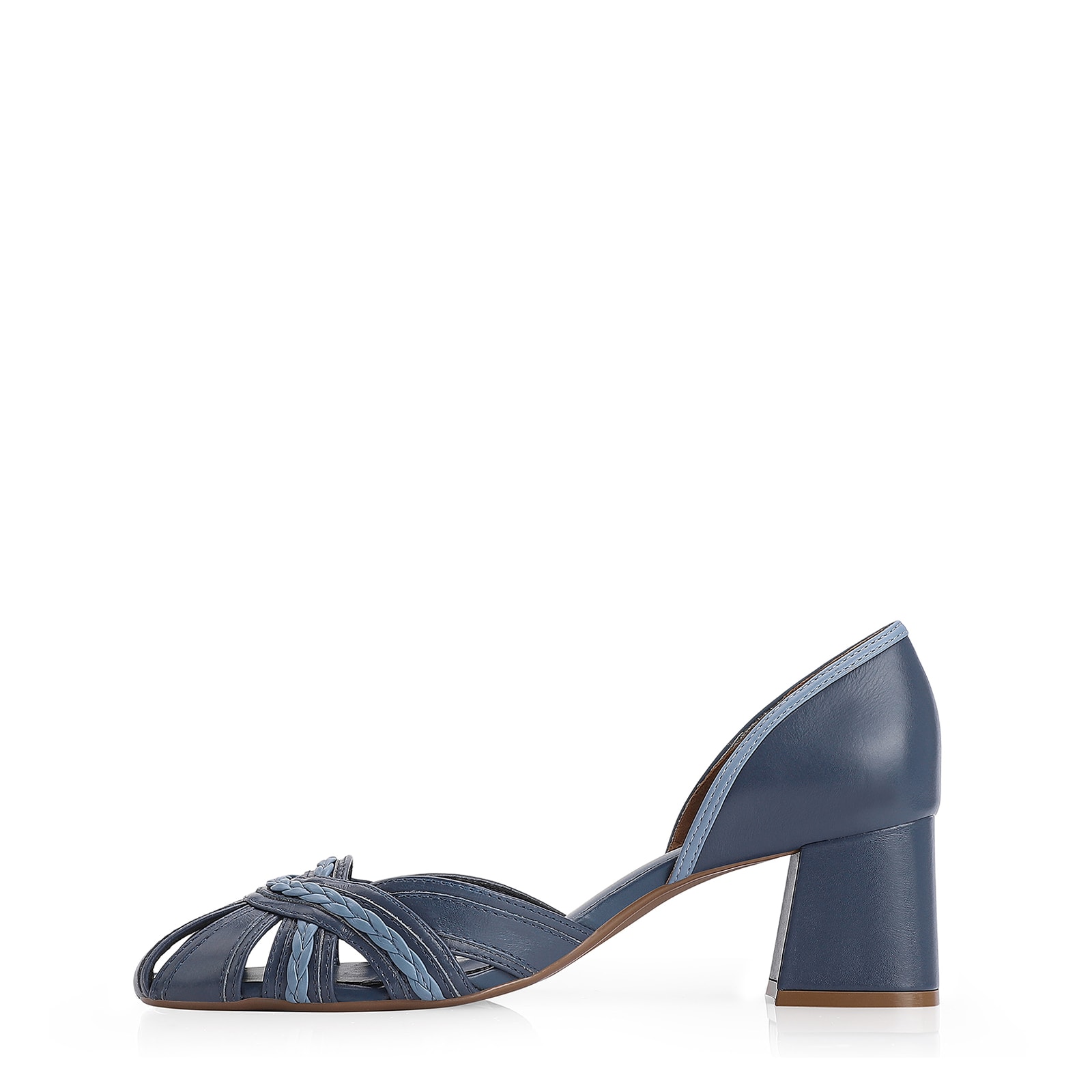 Scarpin Couro Azul