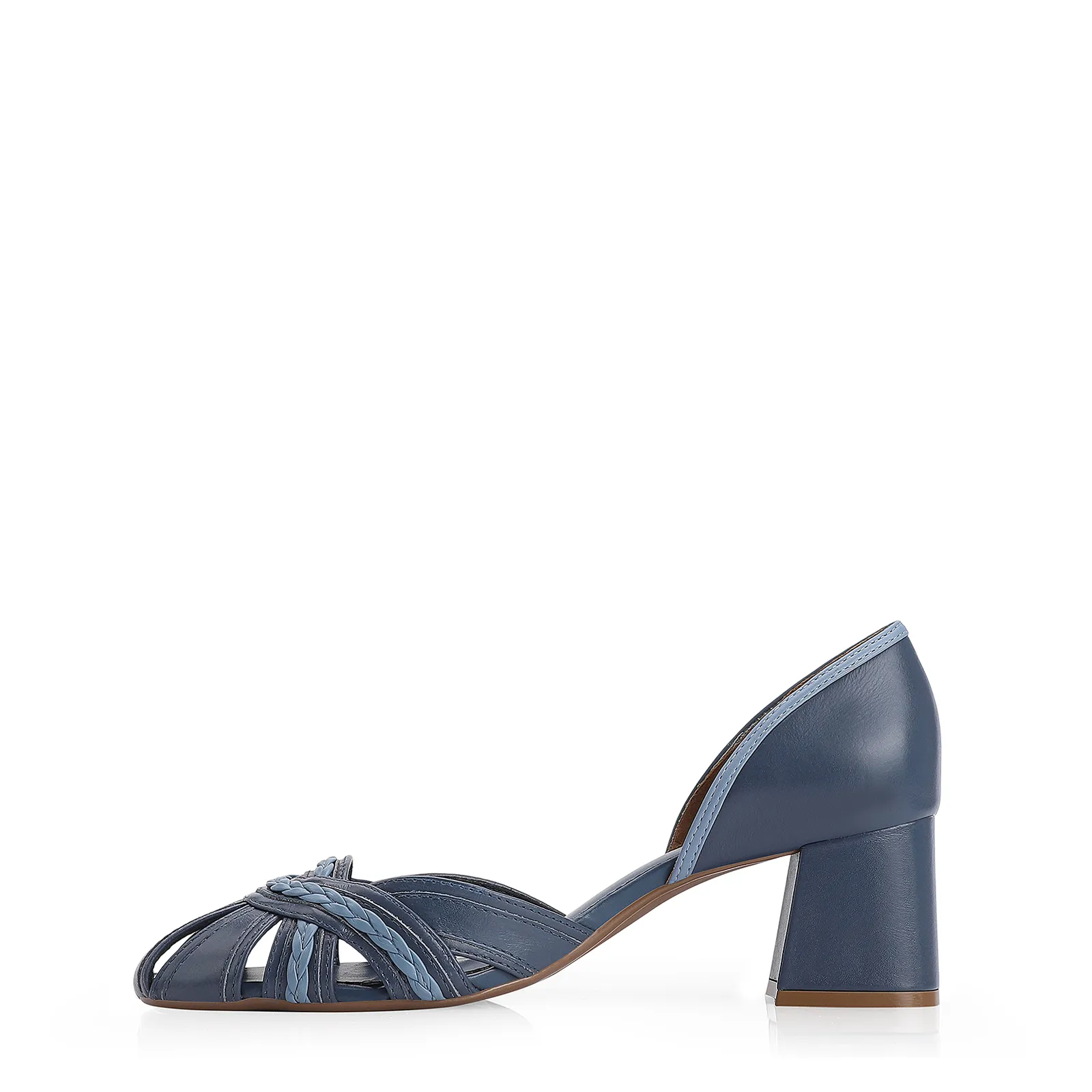 Scarpin Couro Azul