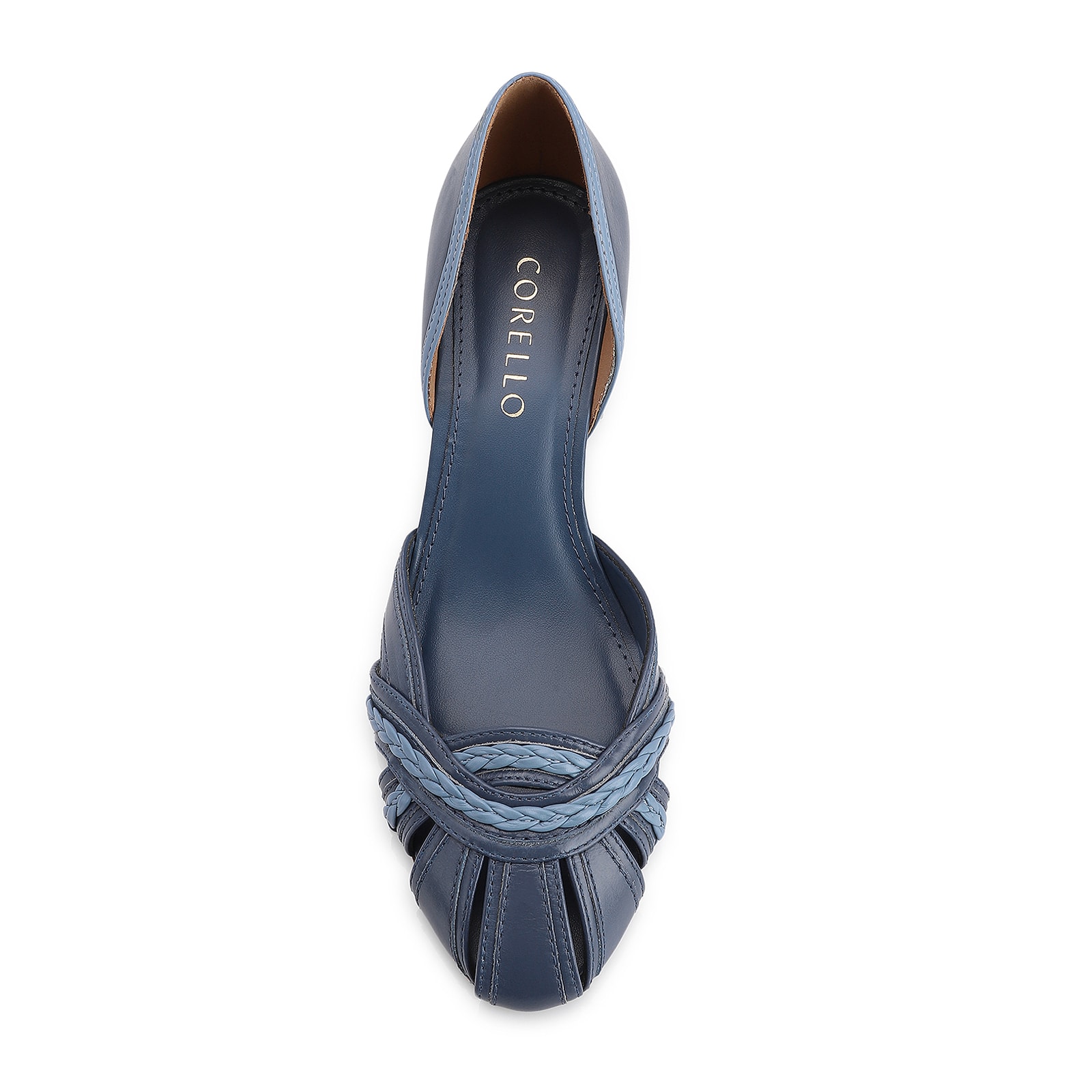 Scarpin Couro Azul