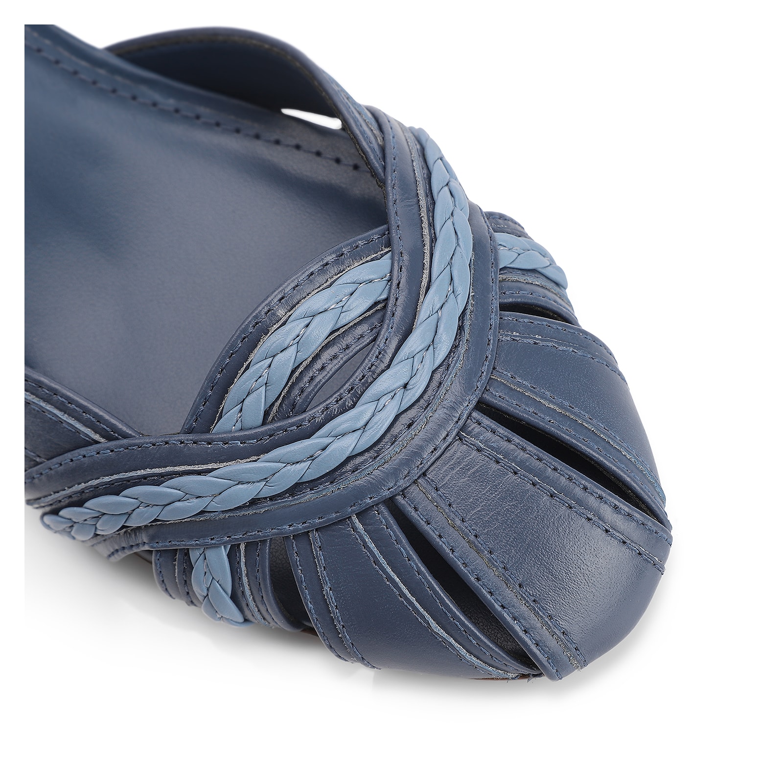 Scarpin Couro Azul