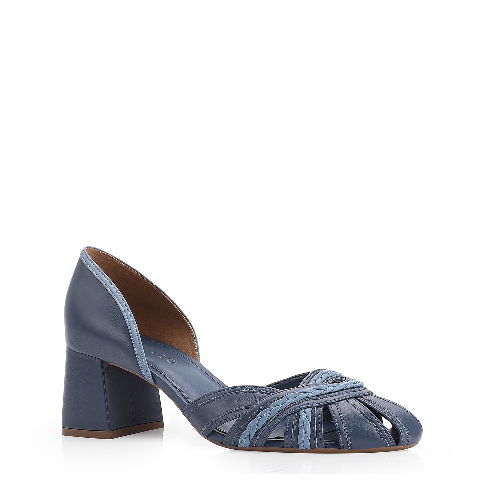 Scarpin Couro Azul