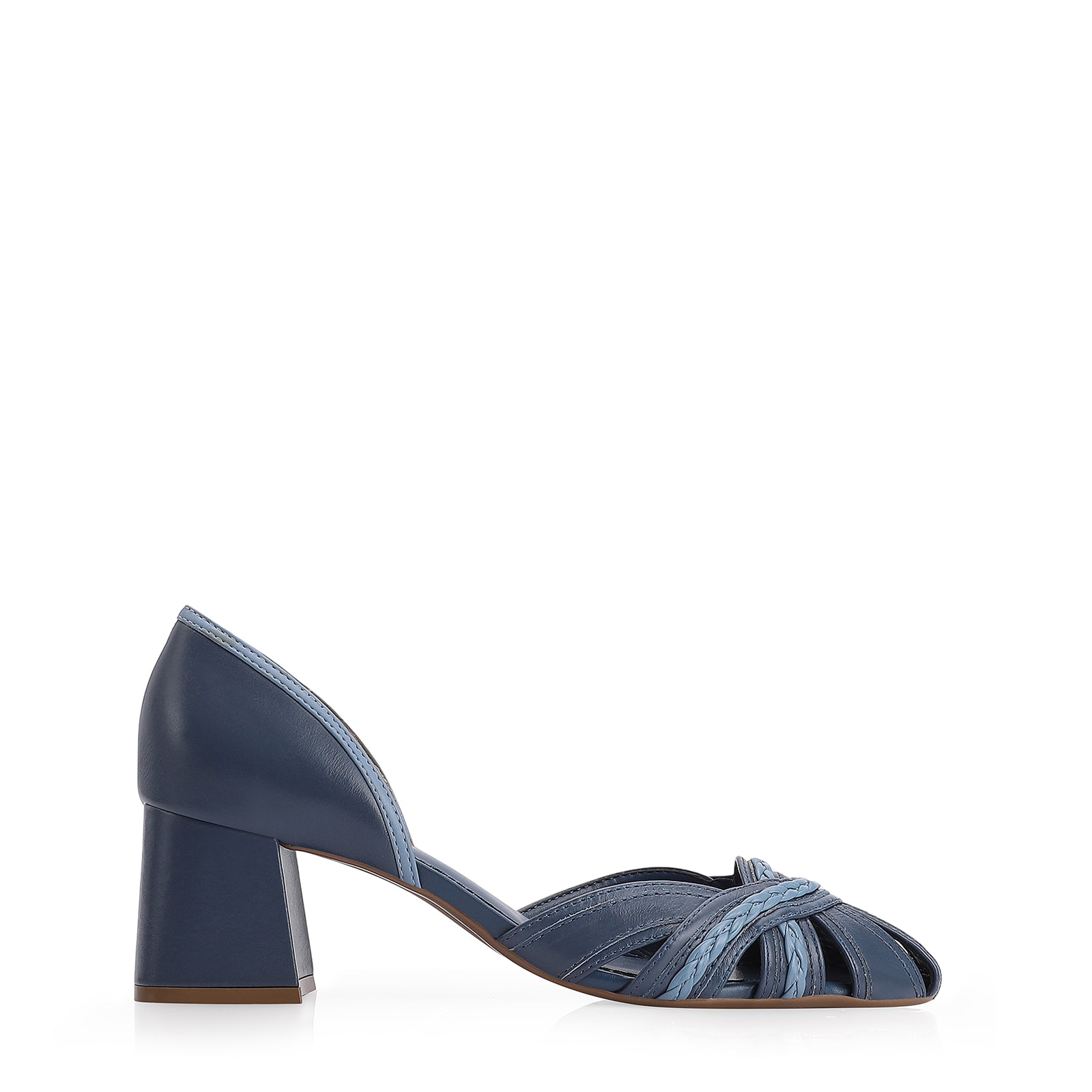 Scarpin Couro Azul
