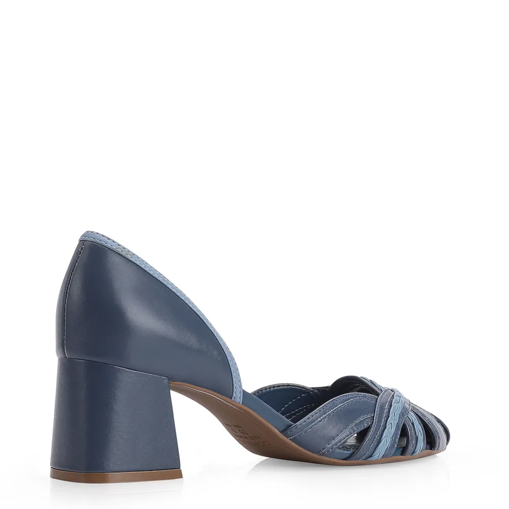 Scarpin Couro Azul - imagem 3