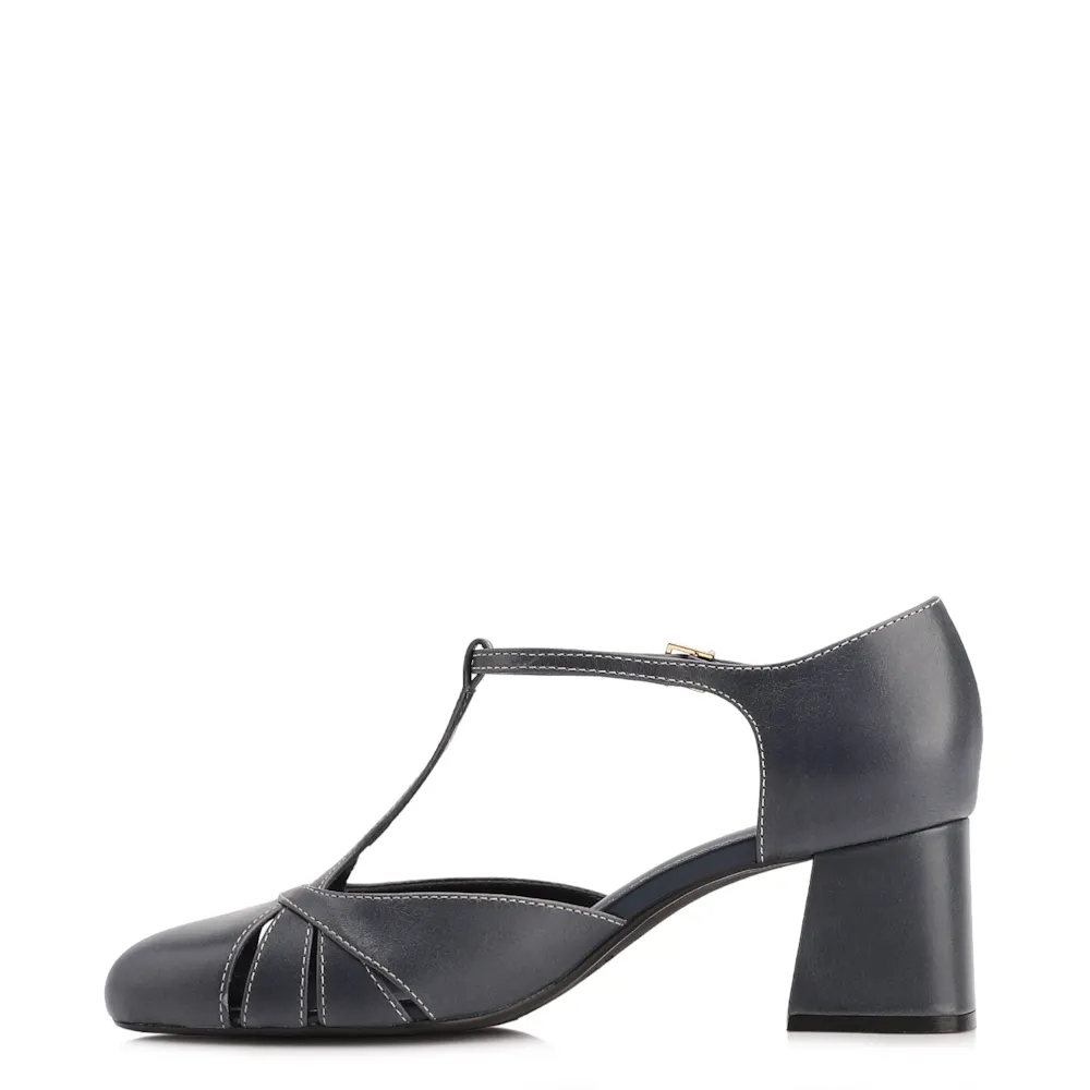 Scarpin Couro Azul - imagem 4