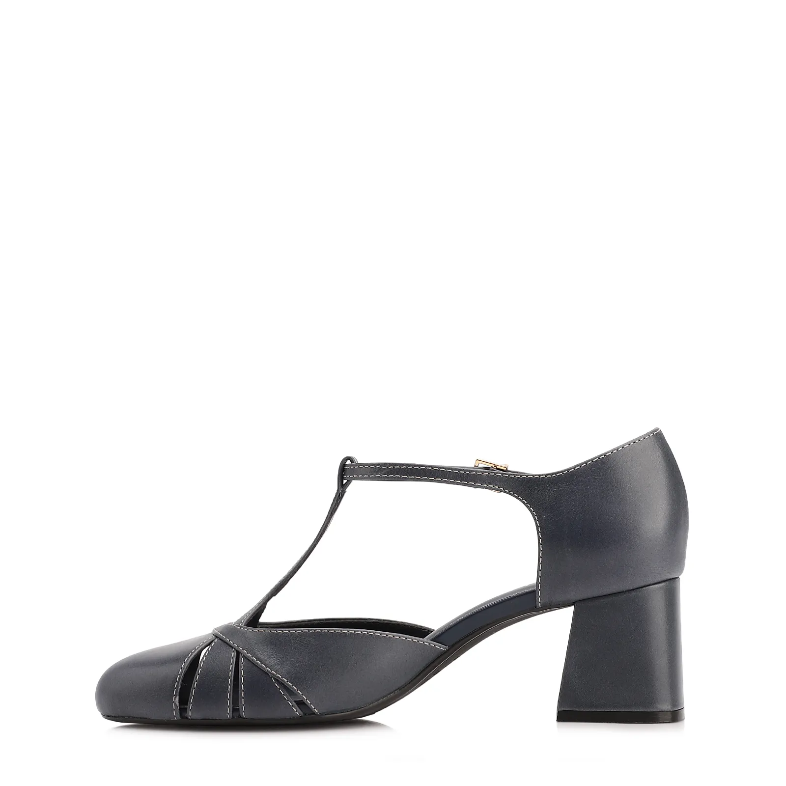 Scarpin Couro Azul