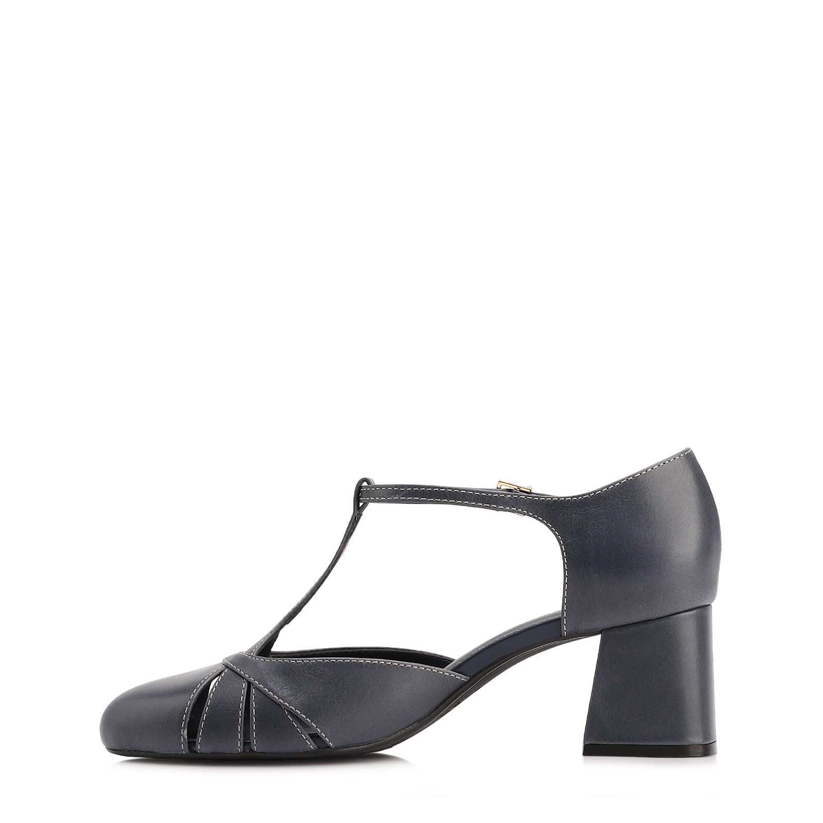 Scarpin Couro Azul