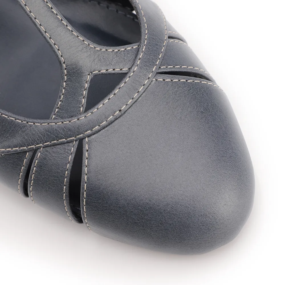 Scarpin Couro Azul - imagem 5