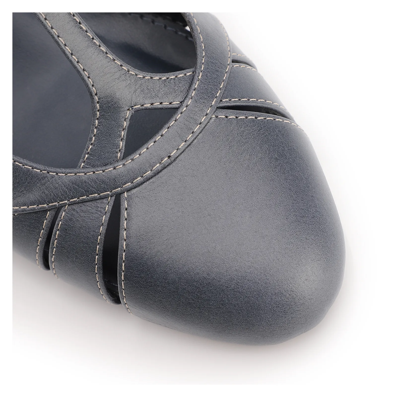 Scarpin Couro Azul