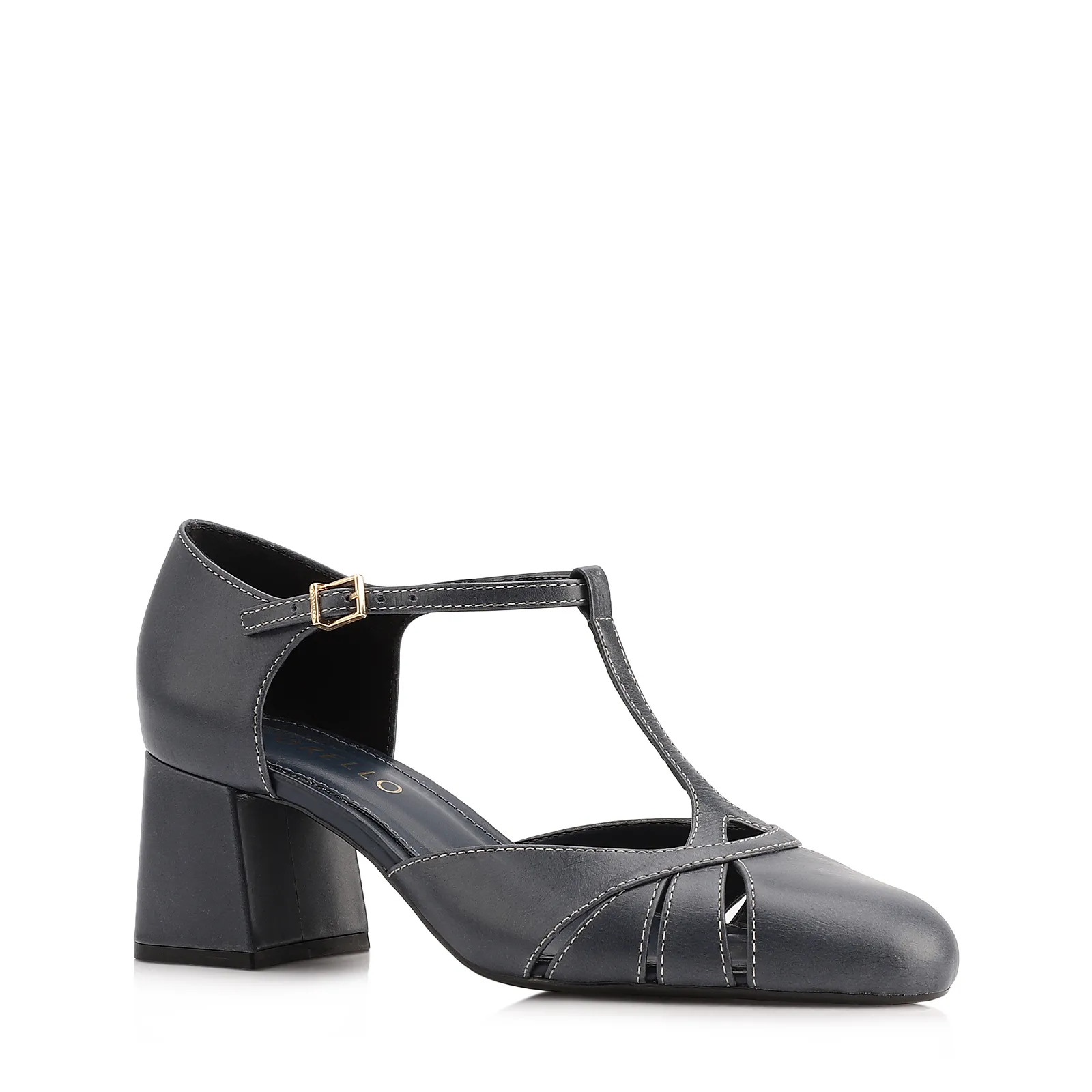 Scarpin Couro Azul