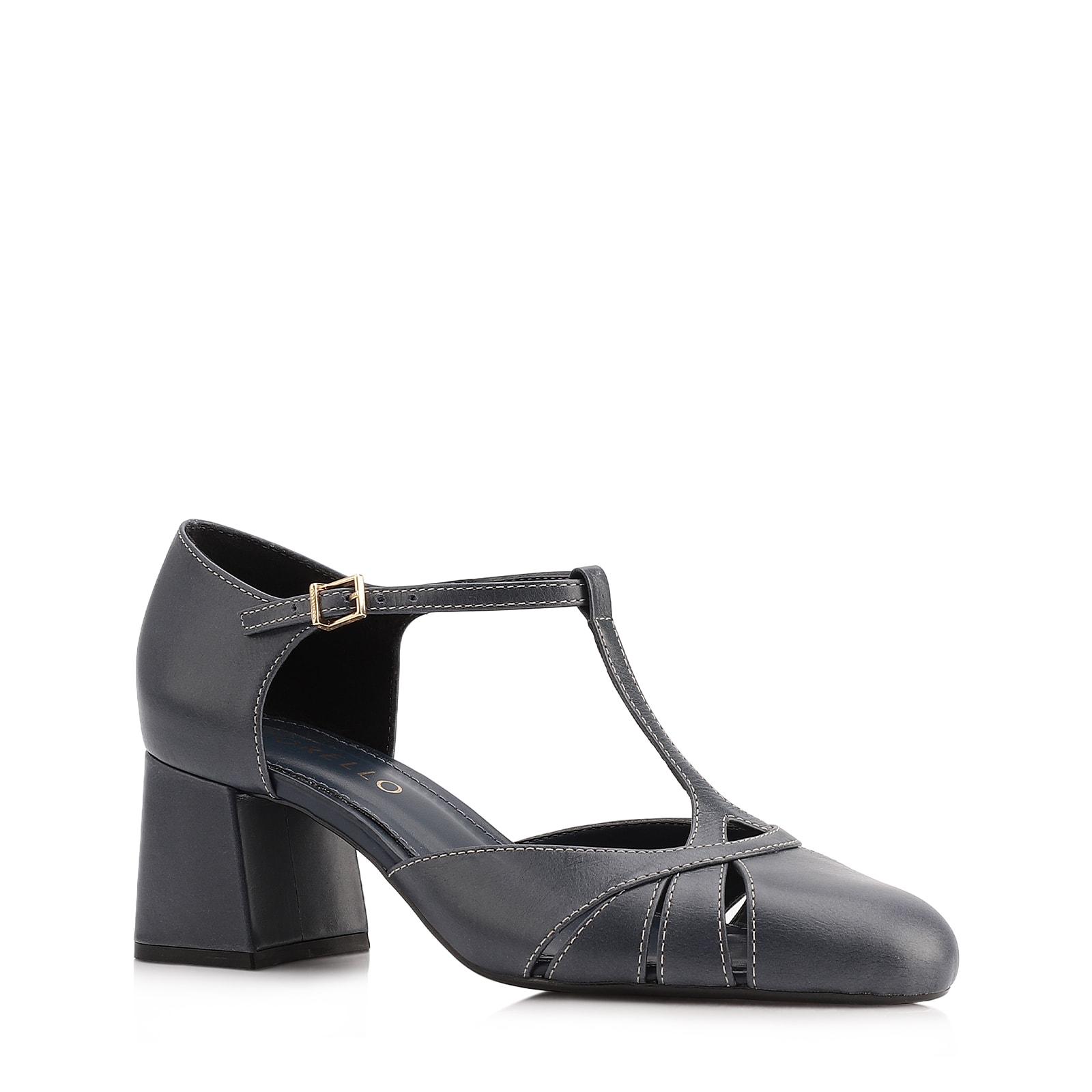 Scarpin Couro Azul