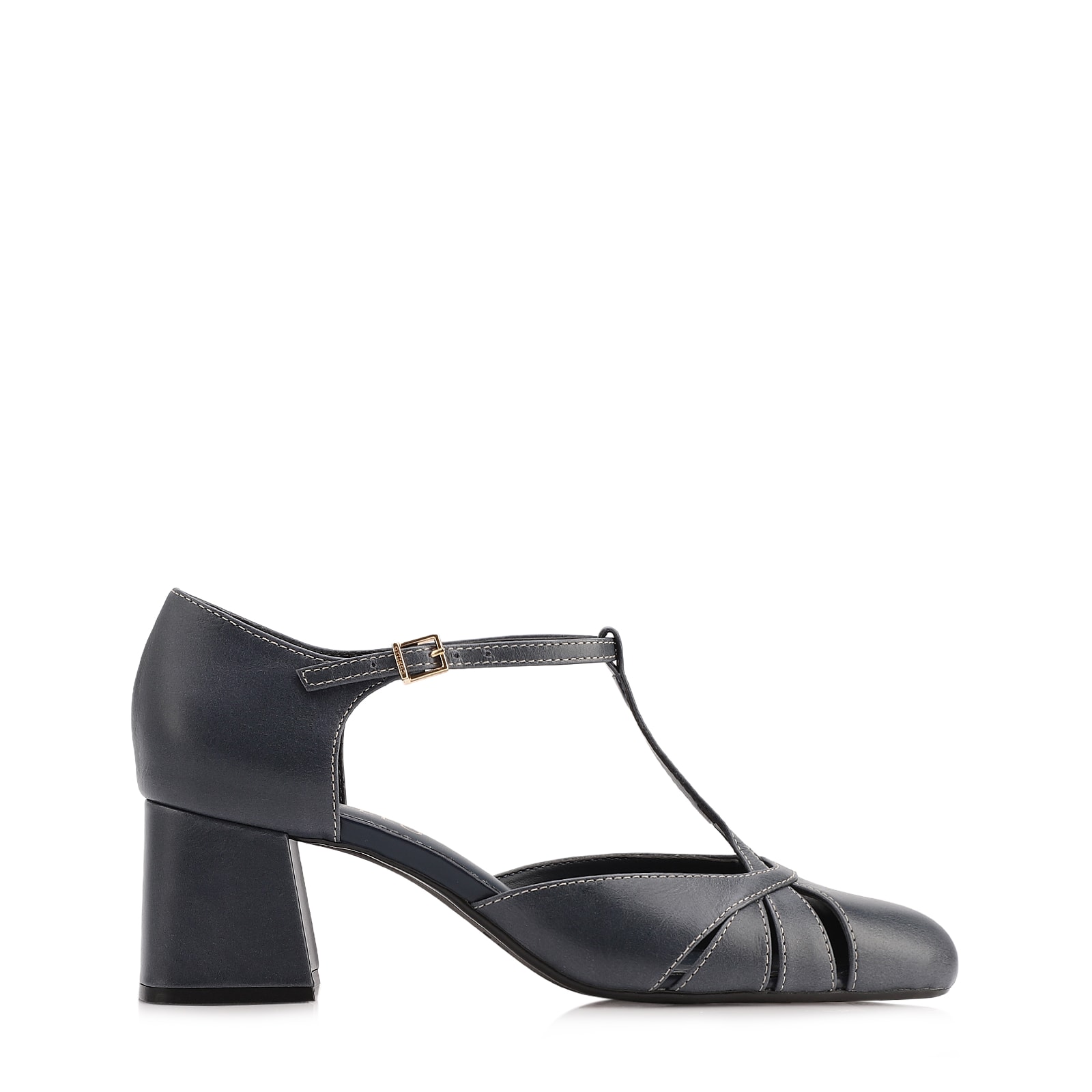 Scarpin Couro Azul