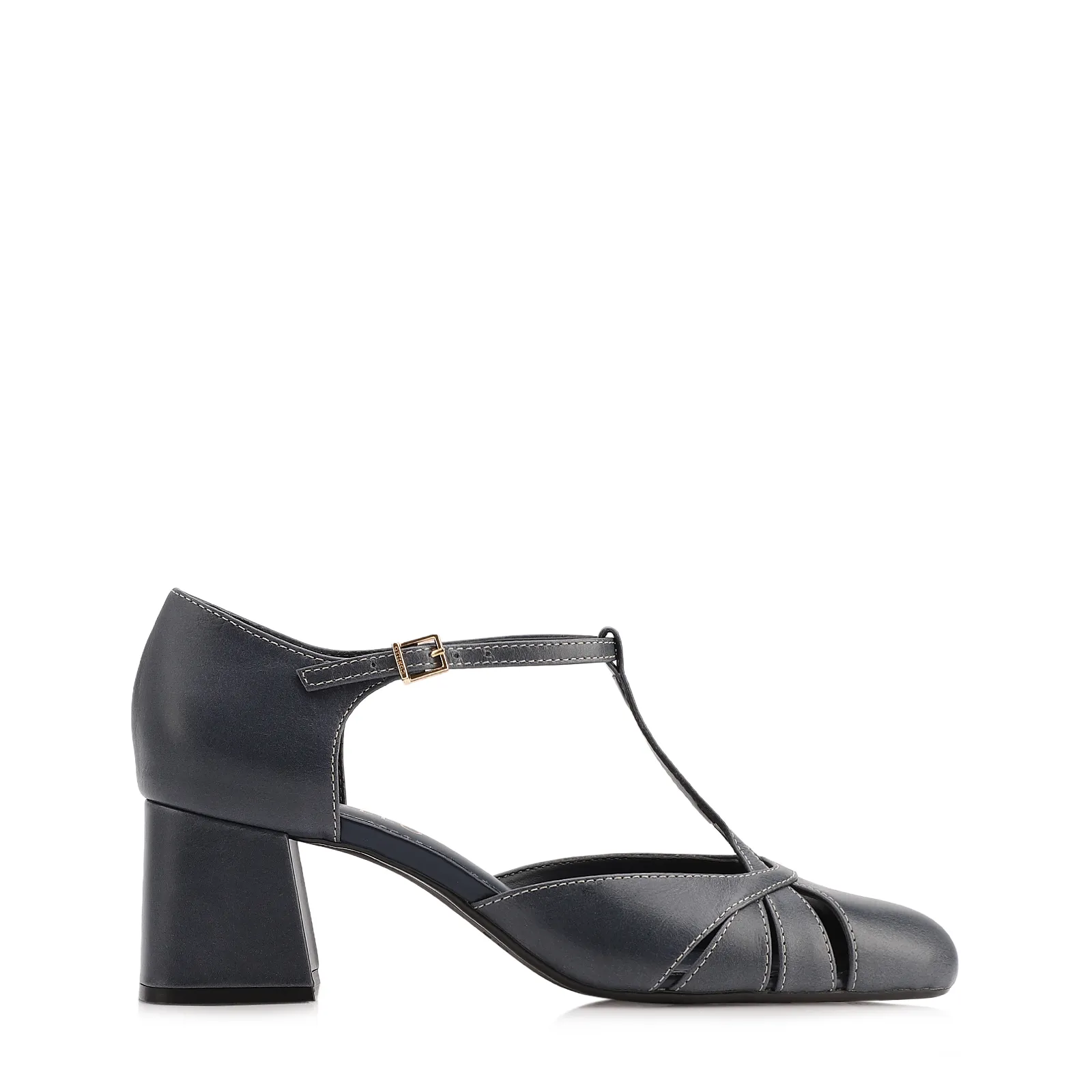 Scarpin Couro Azul