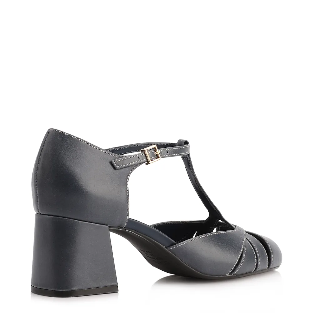 Scarpin Couro Azul - imagem 3