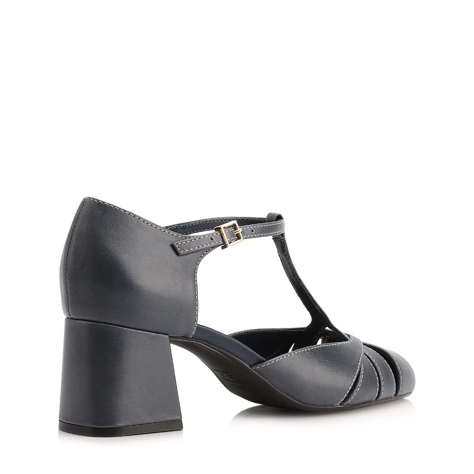 Scarpin Couro Azul