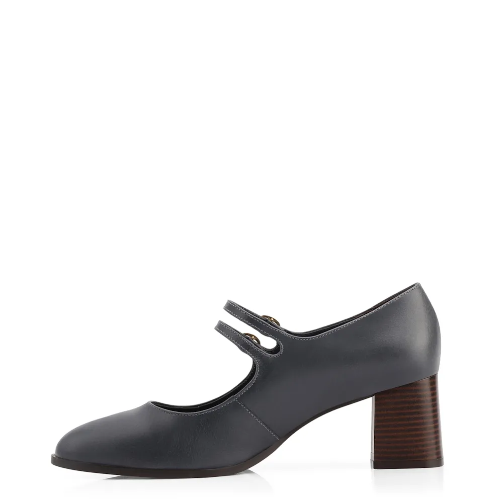 Scarpin Couro Azul - imagem 4