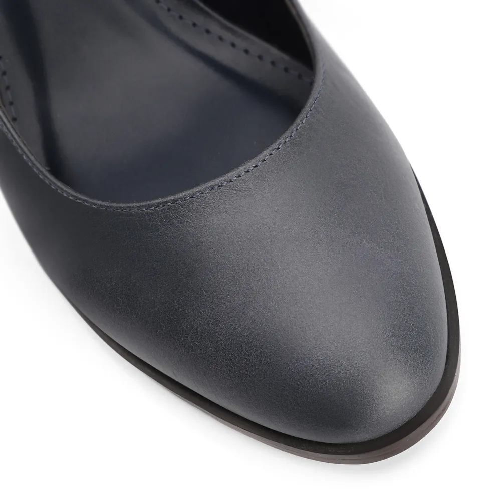 Scarpin Couro Azul - imagem 6