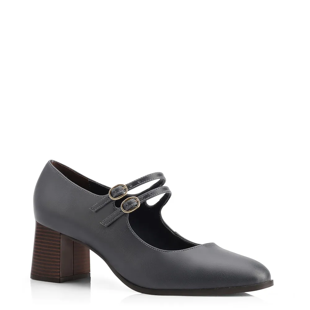 Scarpin Couro Azul