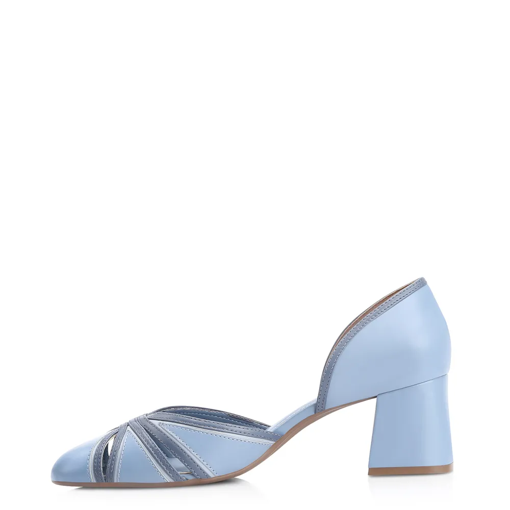 Scarpin Couro Azul - imagem 4