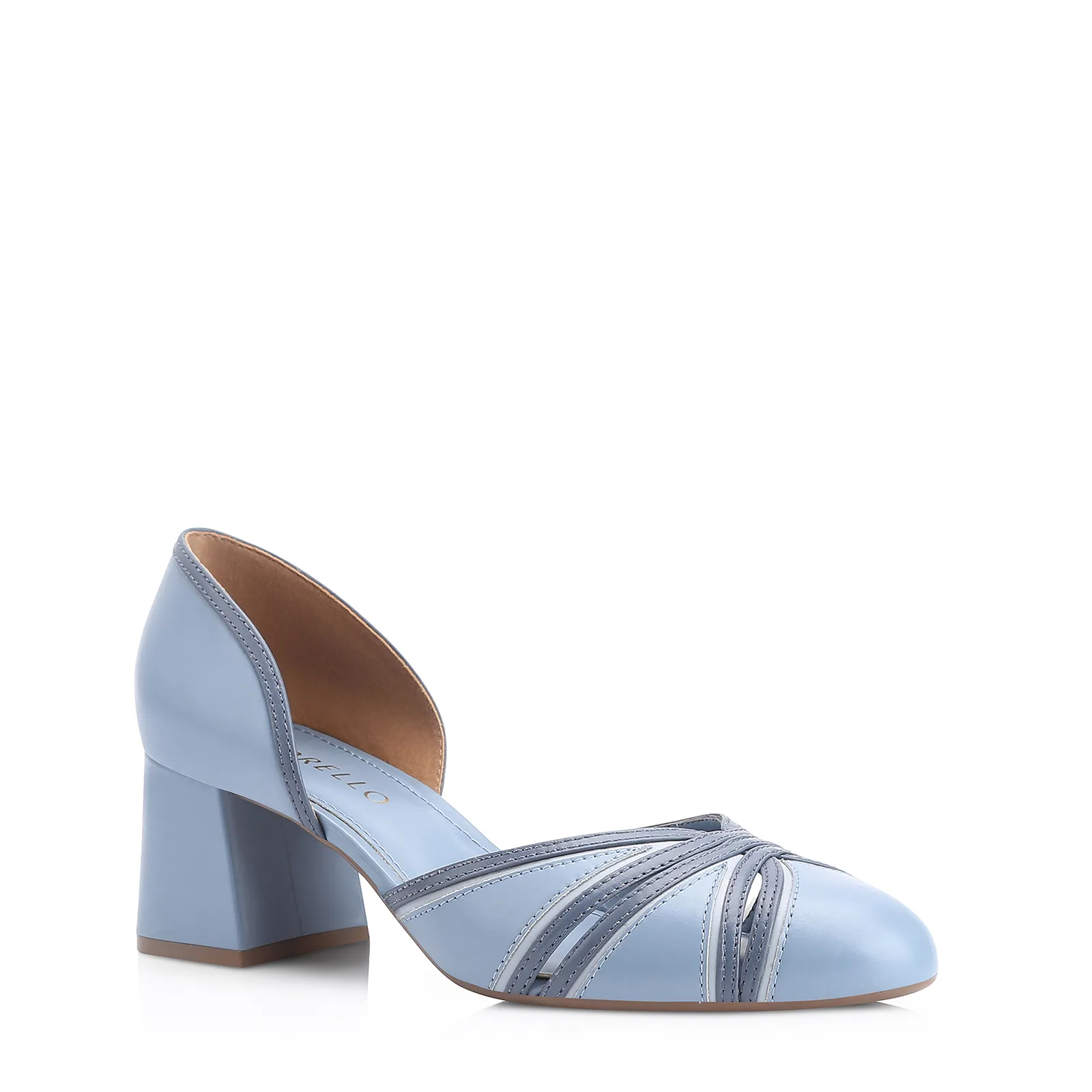Scarpin Couro Azul