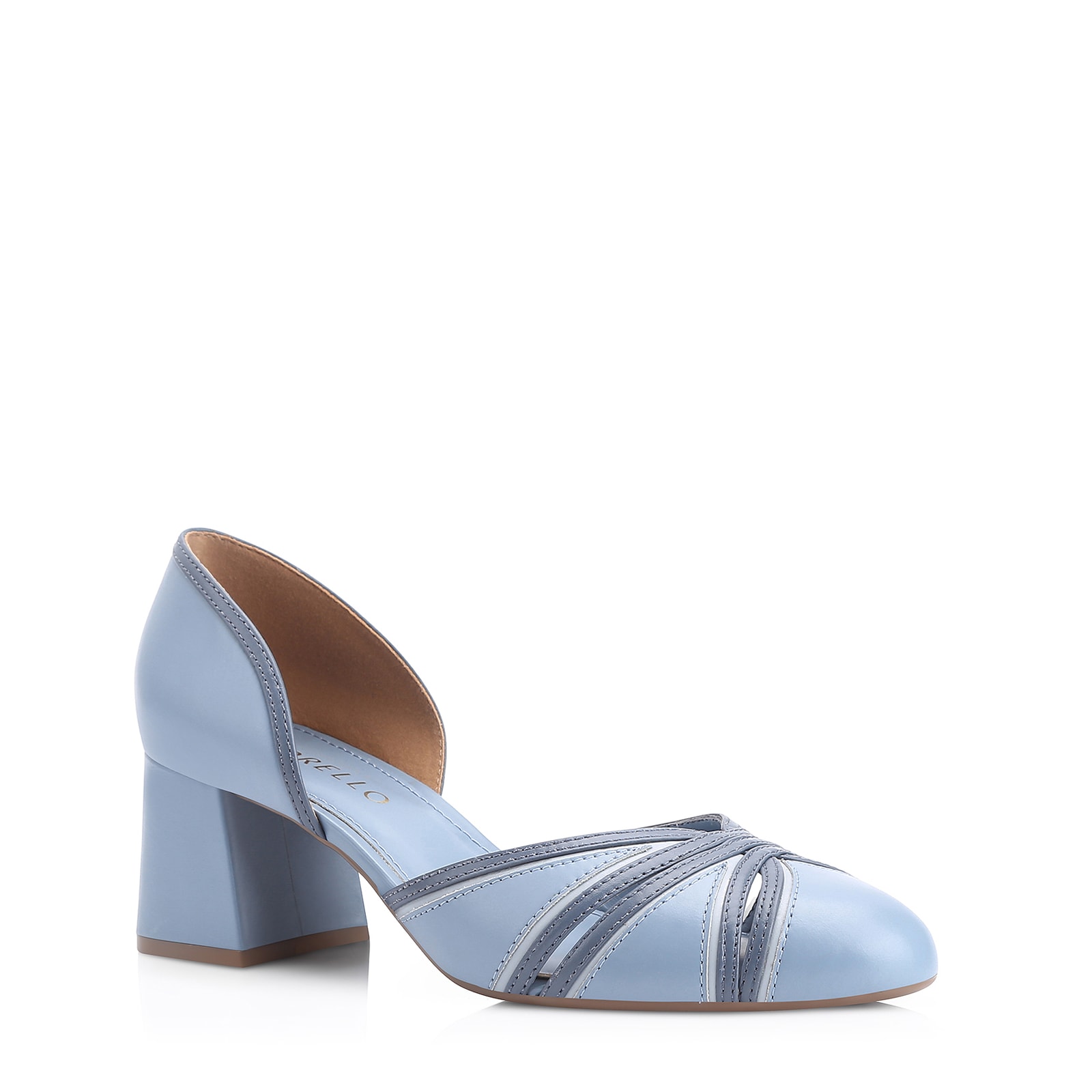 Scarpin Couro Azul