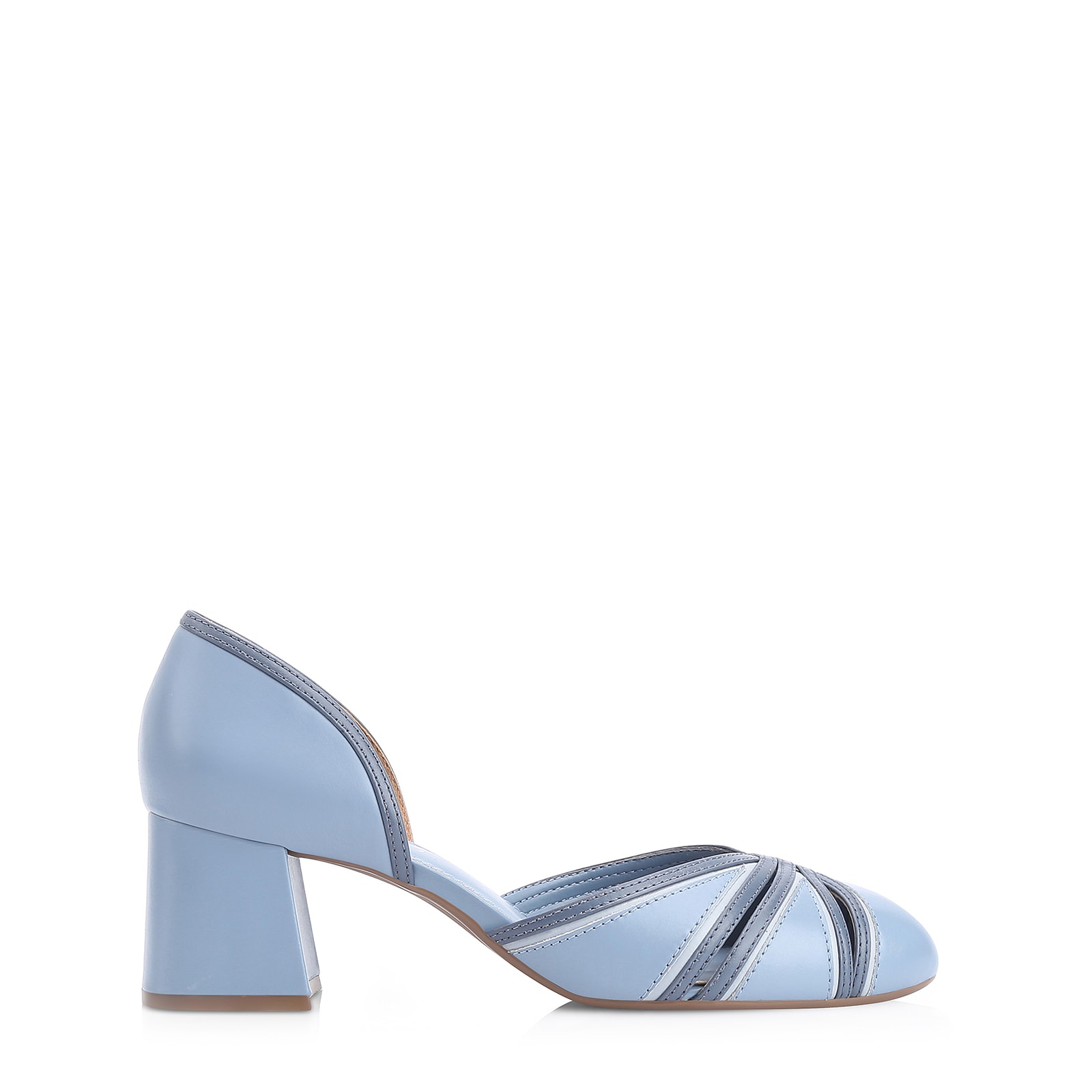 Scarpin Couro Azul