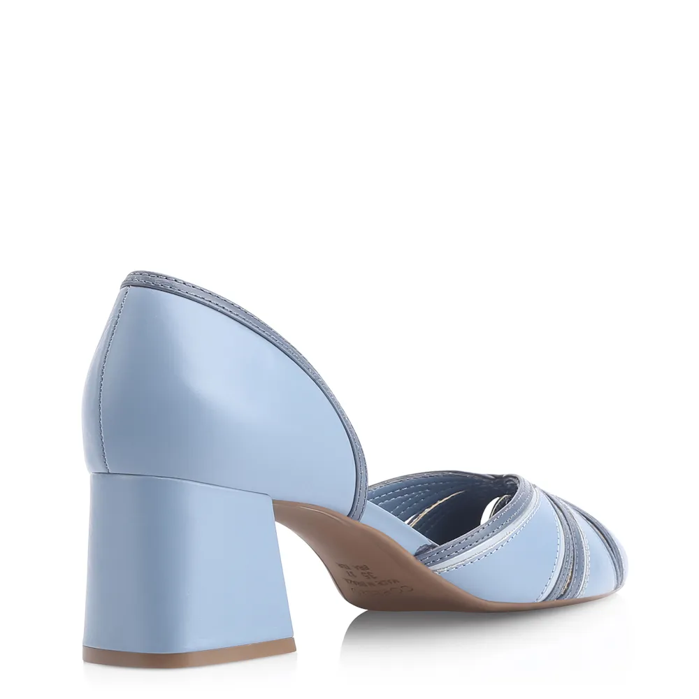 Scarpin Couro Azul - imagem 3