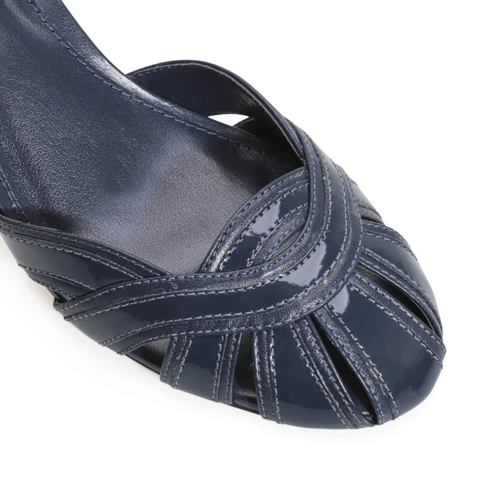 Scarpin Couro Azul - imagem 6
