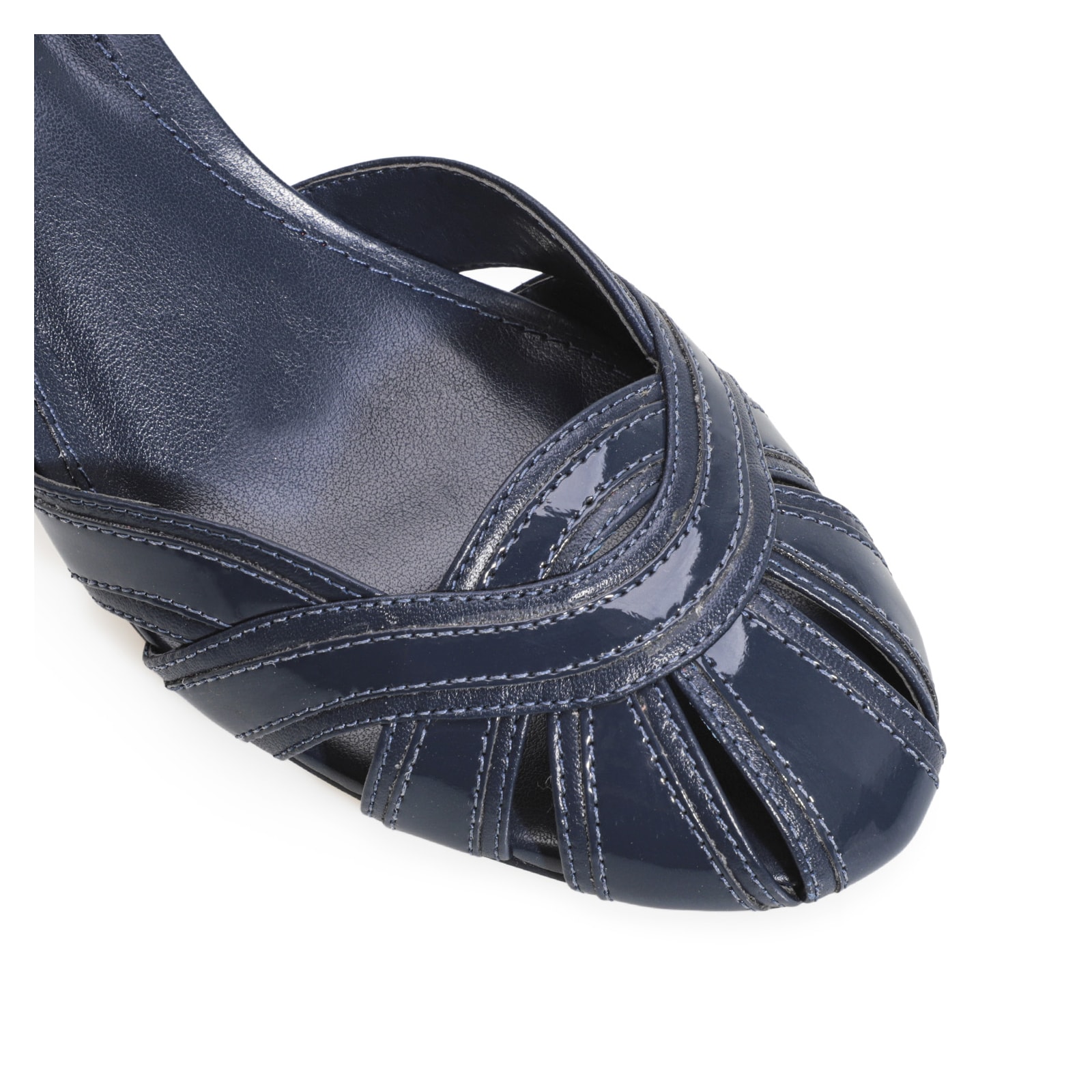 Scarpin Couro Azul