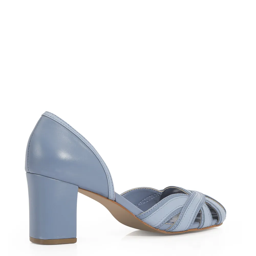Scarpin Couro Azul - imagem 3