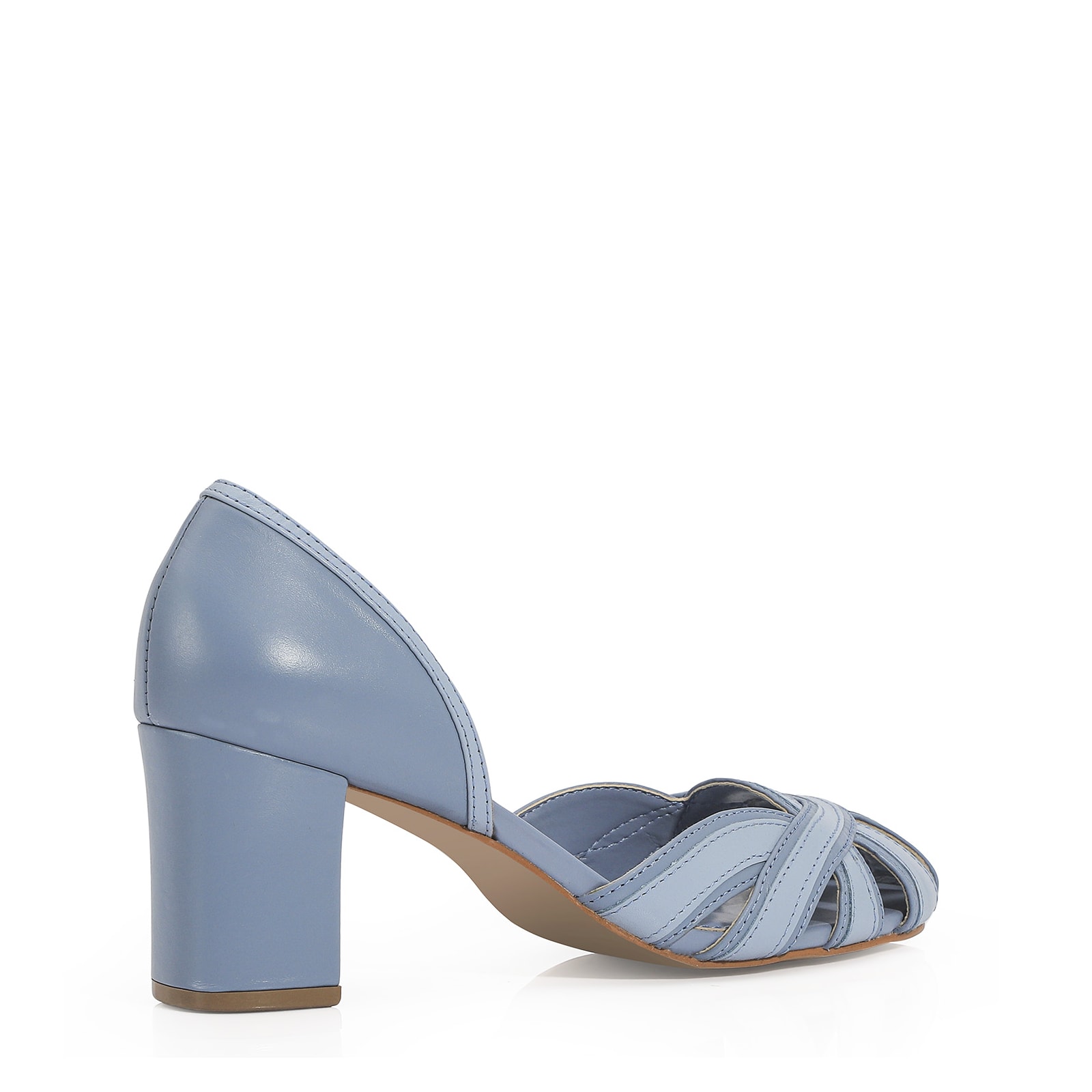 Scarpin Couro Azul