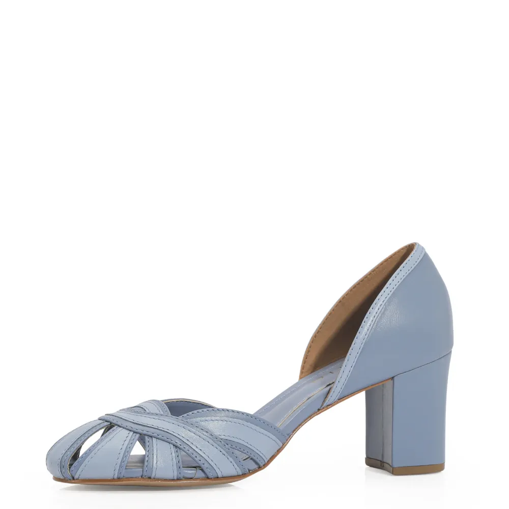 Scarpin Couro Azul - imagem 4