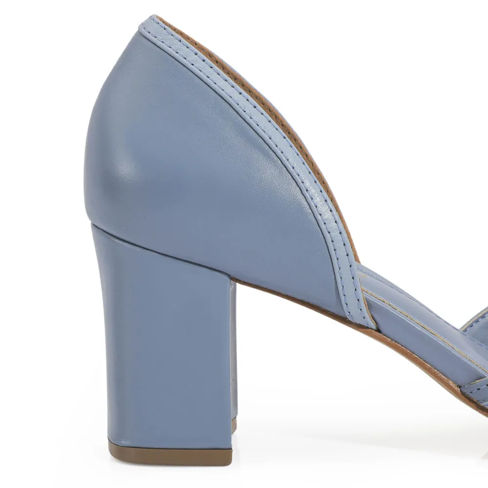 Scarpin Couro Azul - imagem 7