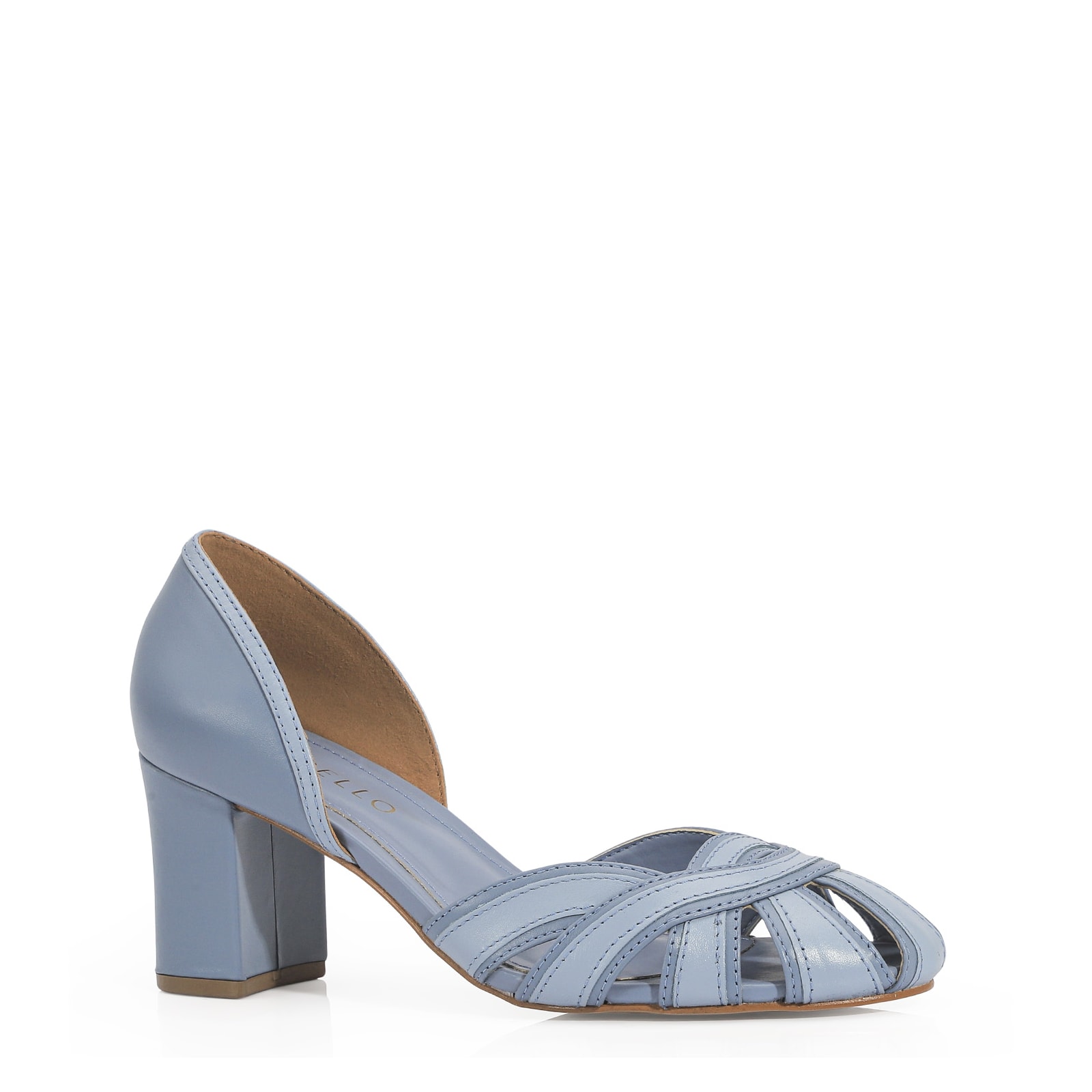 Scarpin Couro Azul