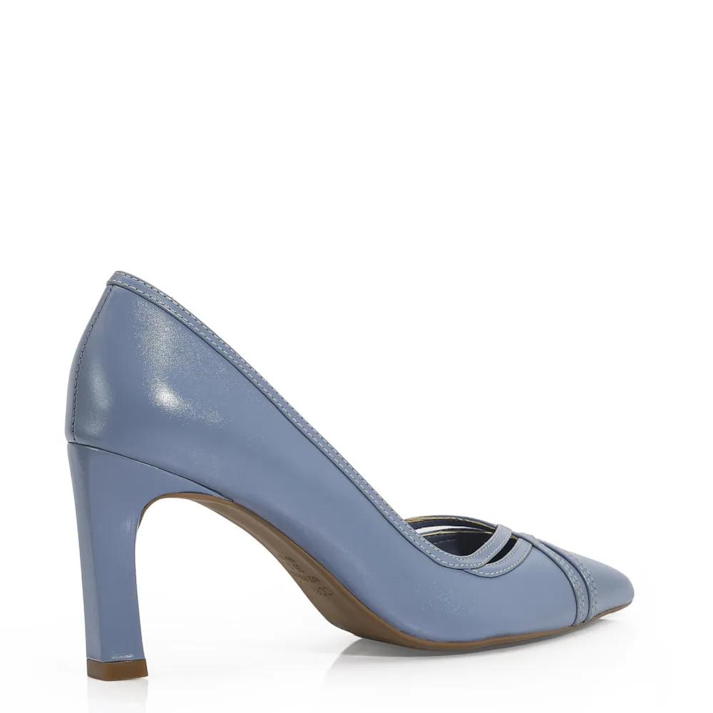 Scarpin Couro Azul - imagem 3