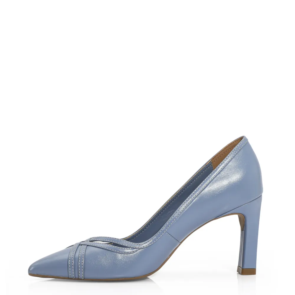 Scarpin Couro Azul - imagem 4