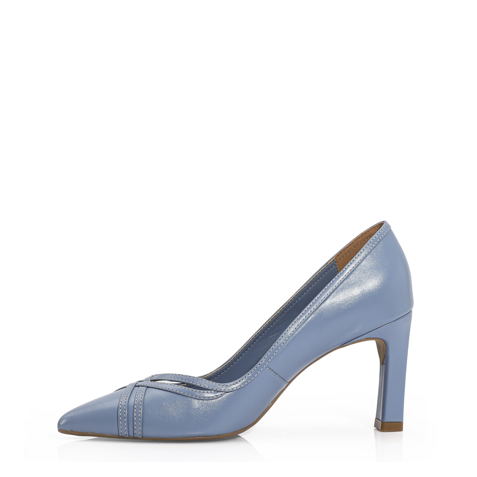 Scarpin Couro Azul