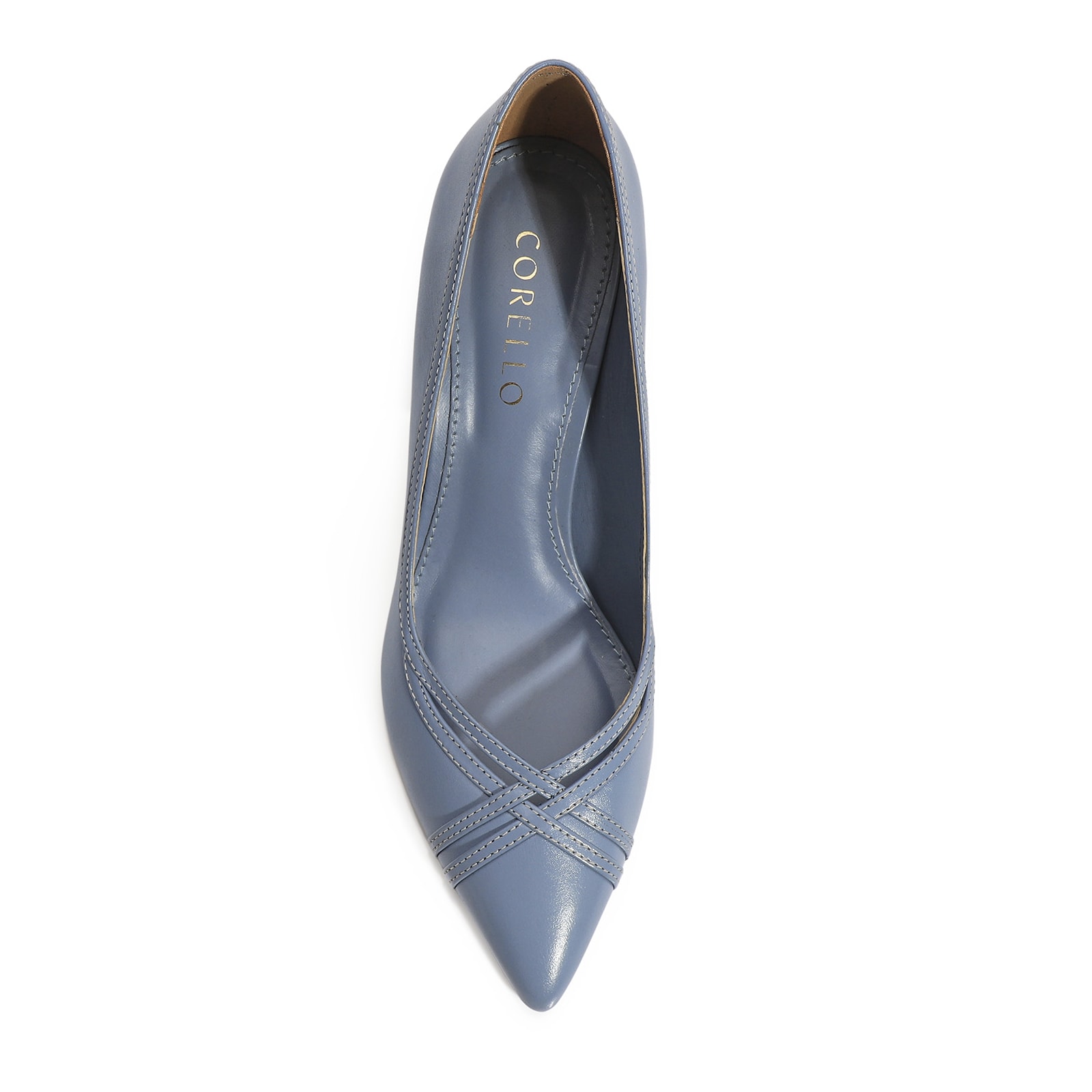 Scarpin Couro Azul