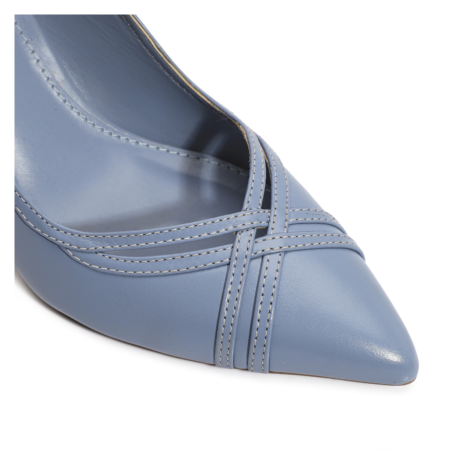 Scarpin Couro Azul